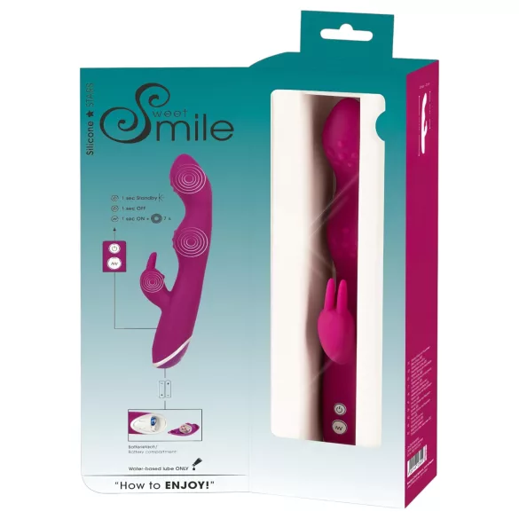 SMILE - vibrator flexibil cu braț pentru clitoris și punctul G - mov