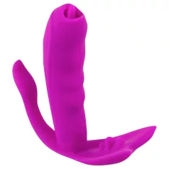   Javida - Vibrator stimulare punct G și clitoris - silicon mov