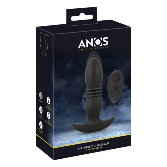ANOS - vibratoare anal cu telecomandă wireless - negru
