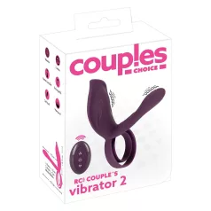   Couples Choice - inel pentru penis vibrații wireless - lila - reîncărcabil
