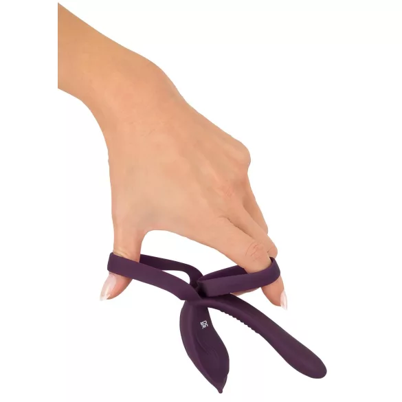 Couples Choice - inel pentru penis vibrații wireless - lila - reîncărcabil