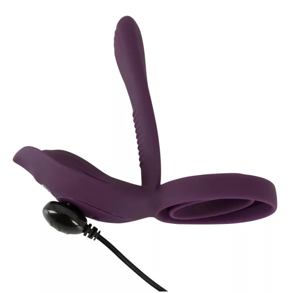 Couples Choice - inel pentru penis vibrații wireless - lila - reîncărcabil
