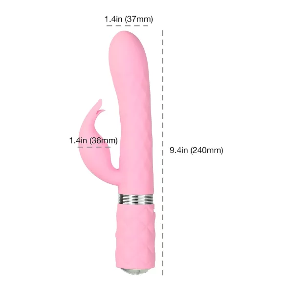 Pillow Talk Lively - vibrator cu braț clitoris, roz, reîncărcabil