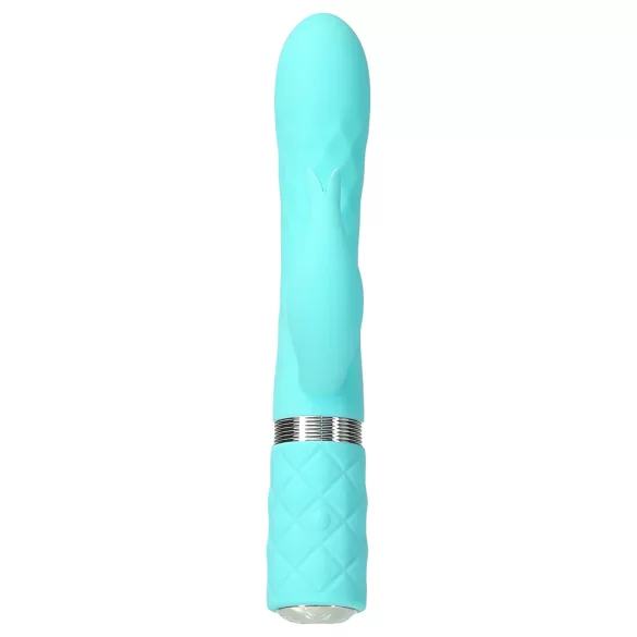 Pillow Talk Lively - vibrator turcoaz cu braț clitoridian, reîncărcabil.