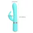 Pillow Talk Lively - vibrator turcoaz cu braț clitoridian, reîncărcabil.