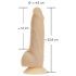 Naked Addiction Rotating 7 - vibrator cu cap rotativ (18cm) - natur