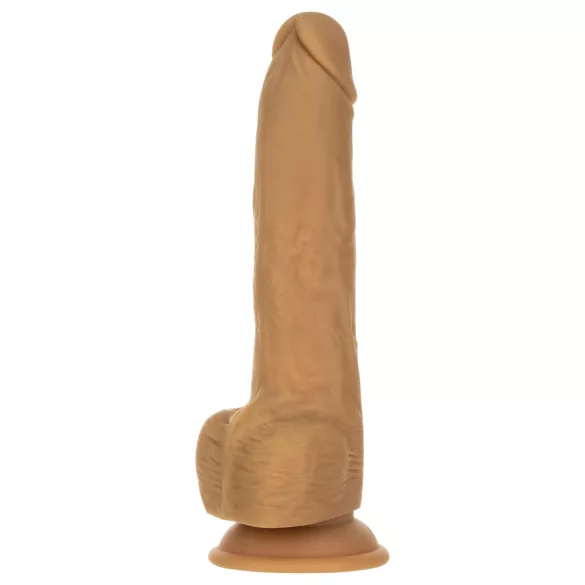 Naked Addiction - Vibrator cu mișcare de împingere - negru - 23cm