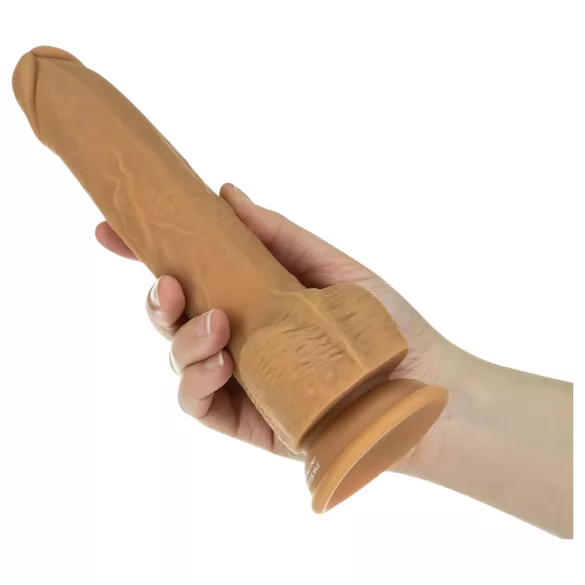 Naked Addiction - Vibrator cu mișcare de împingere - negru - 23cm