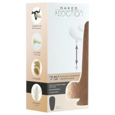   Naked Addiction Thrusting 7,5 - vibrator împingător (19cm) - natur