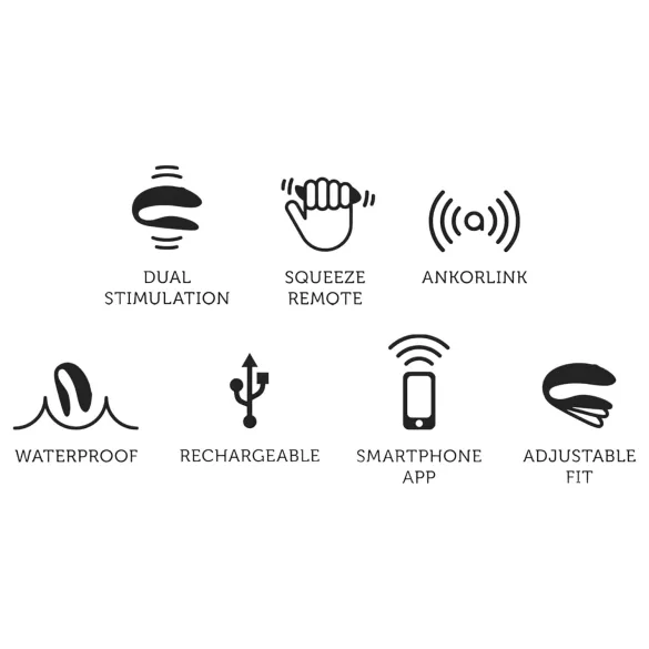 We-Vibe Chorus - vibrator pentru cuplu controlat prin aplicație (portocaliu)