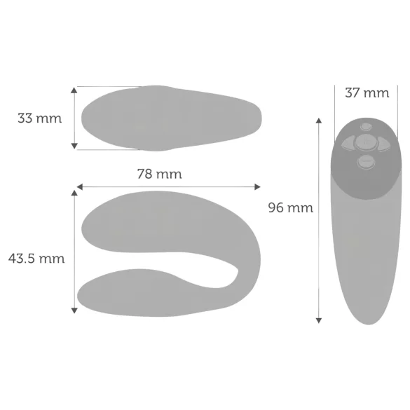 We-Vibe Chorus - vibrator pentru cuplu controlat prin aplicație (portocaliu)