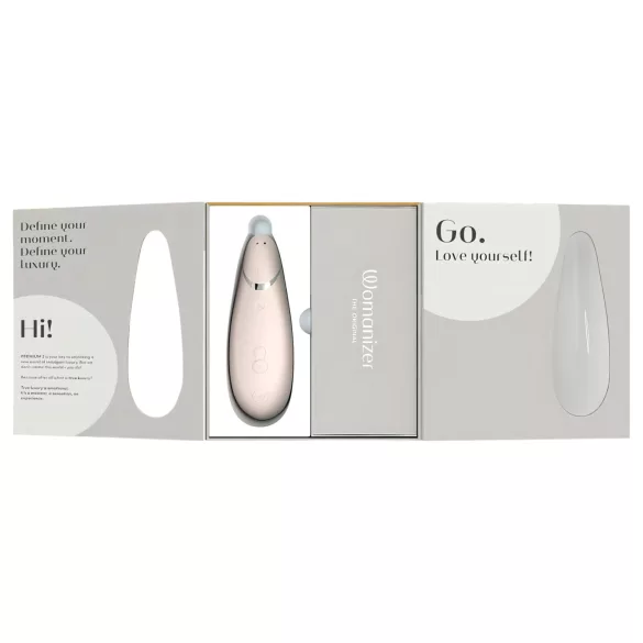 Womanizer Premium 2 - stimulator clitoridian cu unde de aer - alb
