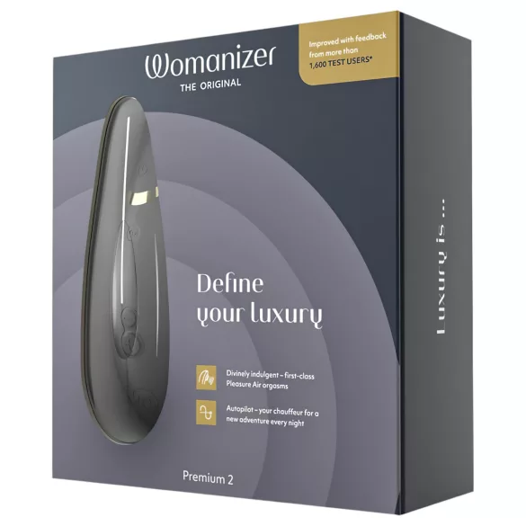 Womanizer Premium 2 - stimulator clitoris cu unde de aer - negru