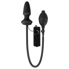 You2Toys - vibrator anal pompatil cu umflare - silicon negru