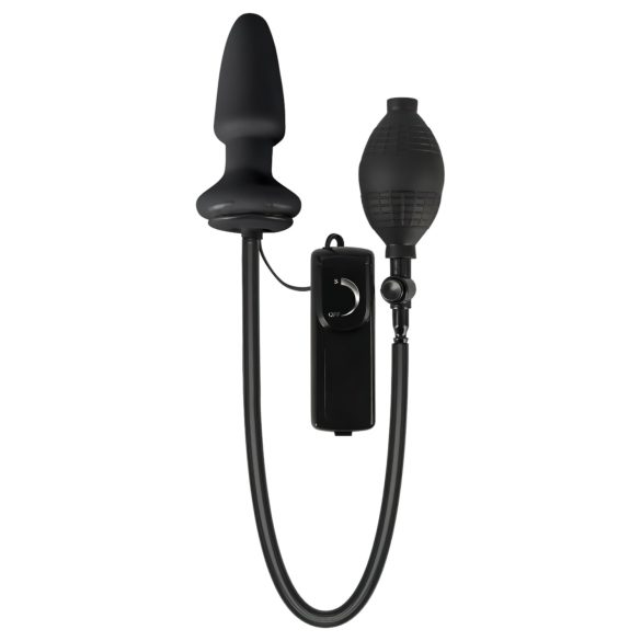 You2Toys - vibrator anal pompatil cu umflare - silicon negru