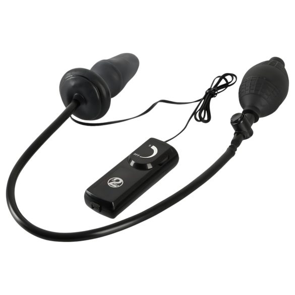 You2Toys - vibrator anal pompatil cu umflare - silicon negru