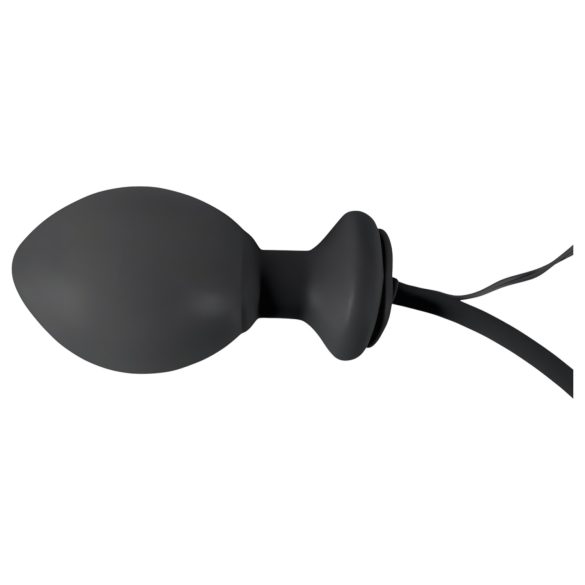 You2Toys - vibrator anal pompatil cu umflare - silicon negru