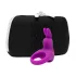 Happyrabbit - inel vibrator penis cu suport depozitare - silicon mov