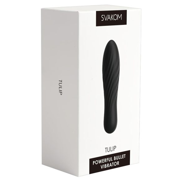 Svakom Tulip - vibrator mic reîncărcabil (negru)