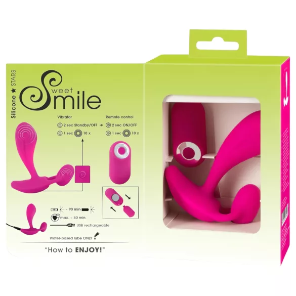 SMILE RC - vibrator pentru punctul G cu telecomandă - roz