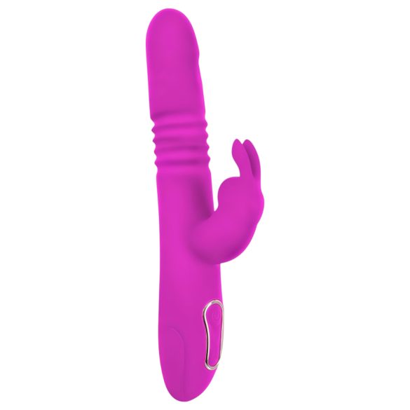 SMILE Rabbit - Vibrator rotativ roz cu stimulator pentru clitoris
