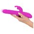 SMILE Rabbit - Vibrator rotativ roz cu stimulator pentru clitoris