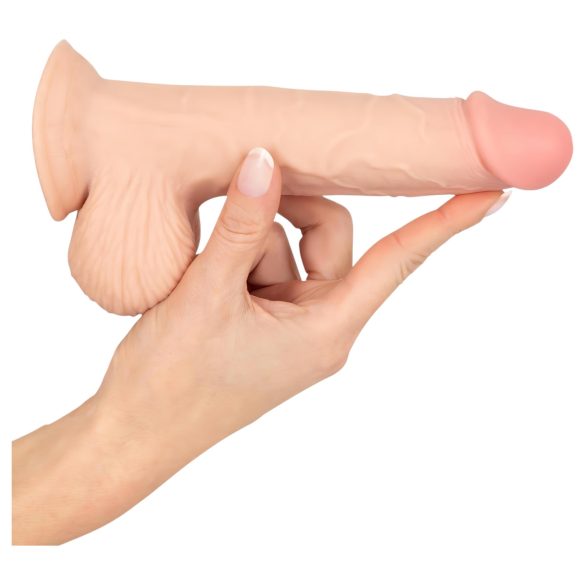 Nature Skin - dildo realist cu piele - 19 cm natur