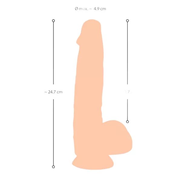 Natute Skin - dildo cu piele - 25 cm (natural)