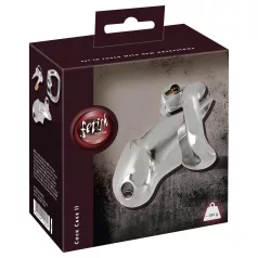 Fetish - cușcă pentru penis din metal - argintiu