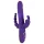 SMILE Triple - vibrator rotativ și penetrant cu trei brațe - mov, reîncărcabil