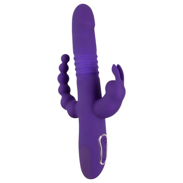 SMILE Triple - Vibrator cu trei brațe, rotativ (mov), cu acumulatori.