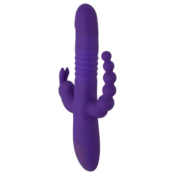 SMILE Triple - vibrator rotativ și penetrant cu trei brațe - mov, reîncărcabil
