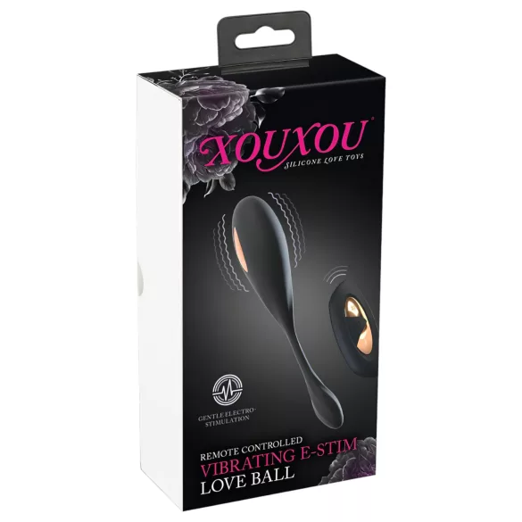 XOUXOU - ou vibrant cu telecomandă - stimulare electrică - negru