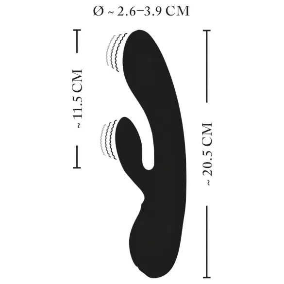 XOUXOU - vibrator electric cu braț pentru clitoris, reîncărcabil - negru