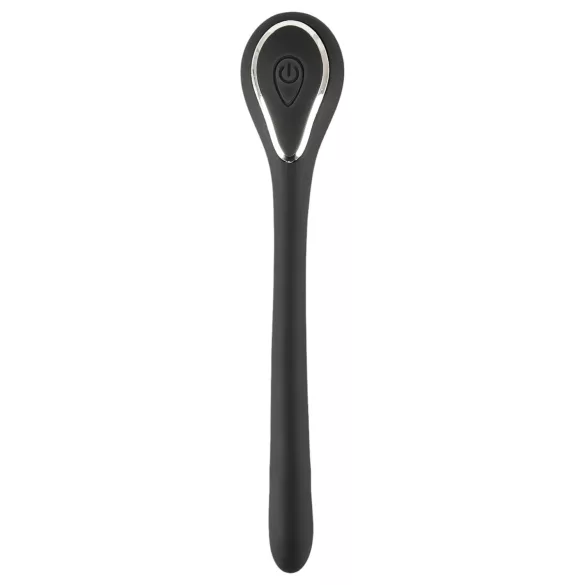 Penis Plug Dilator - dilatator vibrator reîncărcabil penis, 1cm, negru