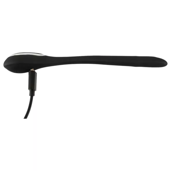 Penis Plug Dilator - dilatator vibrator reîncărcabil penis, 1cm, negru