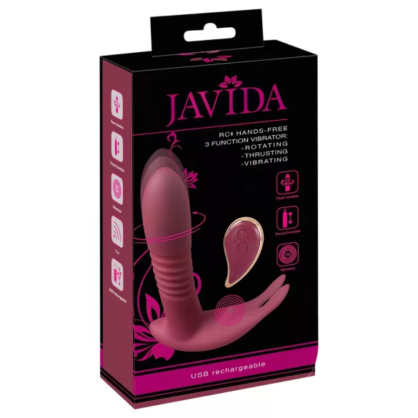 Javida RC - vibrator clitoridian radio control - 3 funcții - roșu