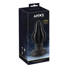 ANOS - plug anal moale cu striații - 7cm (negru)