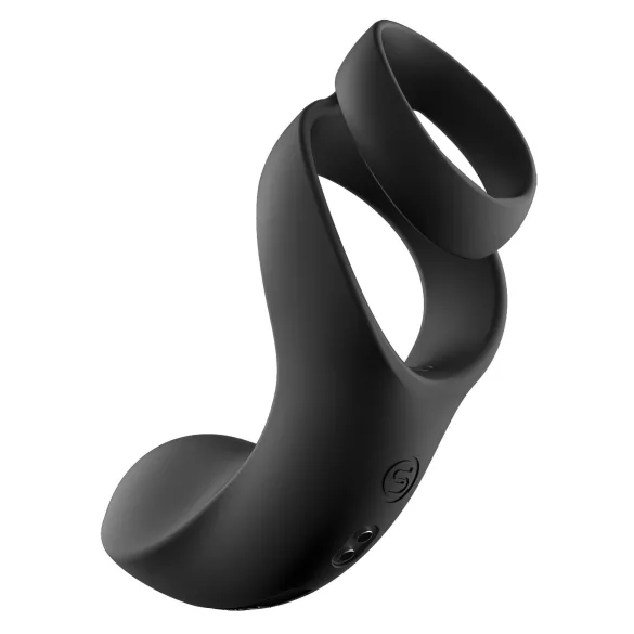 Svakom Benedict - inel pentru penis vibrator cu stimulare perineu - negru