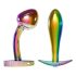 ANOS Metal Rainbow - set dopuri anale metalice (2 piese)
