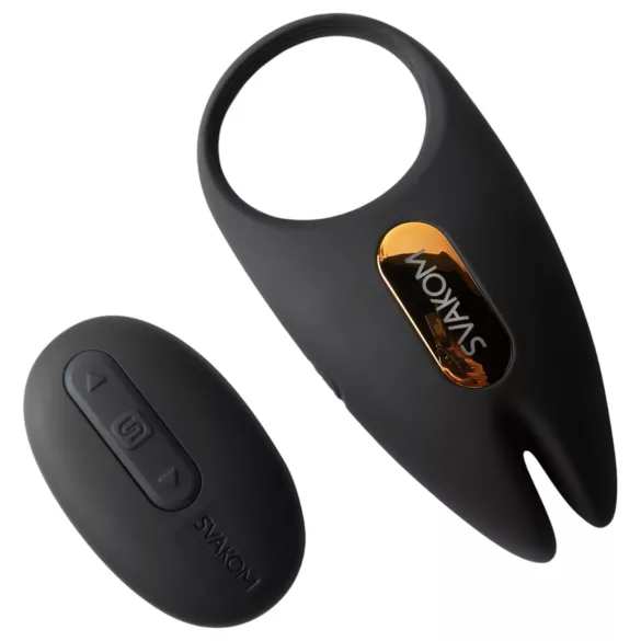 Svakom Winni 2 - inel vibrator pentru penis cu aplicație și telecomandă, pentru bărbați (negru)