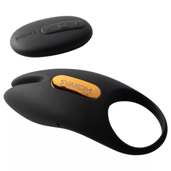 Svakom Winni 2 - inel vibrator pentru penis cu aplicație și telecomandă, pentru bărbați (negru)