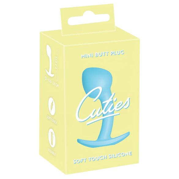Cuties Mini Butt Plug - dop anal din silicon - albastru (2,6 cm)