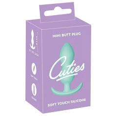   Cuties Mini Butt Plug - dop anal din silicon - mentă (2,3cm)