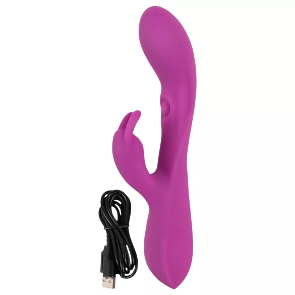Javida Thumping Rabbit - vibrator cu 3 motoare - braț pentru clitoris - lila