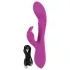 Javida Thumping Rabbit - vibrator cu 3 motoare - braț pentru clitoris - lila