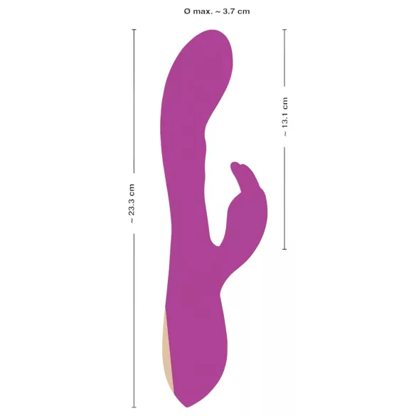 Javida Thumping Rabbit - vibrator cu 3 motoare - braț pentru clitoris - lila