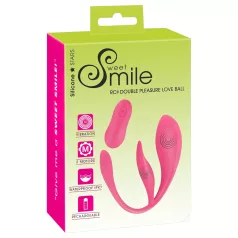   SMILE - ou vibrator cu baterie reîncărcabilă și telecomandă radio, purtabil (roz)