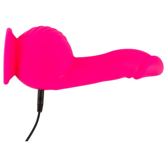 SMILE Powerful - vibrator cu ventuză, 2 motoare, reîncărcabil - roz