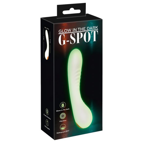 You2Toys Glow in the Dark - vibrator G-spot fosforescent (alb)